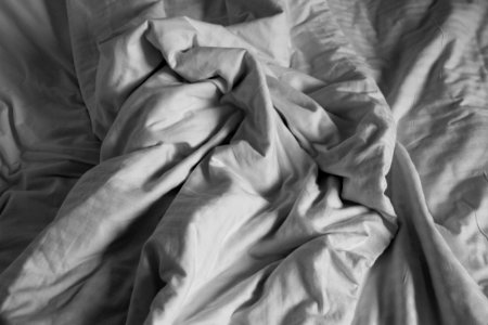 Bed, Duvet, Black photo
