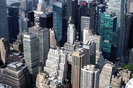 aerial view of city buildings photo