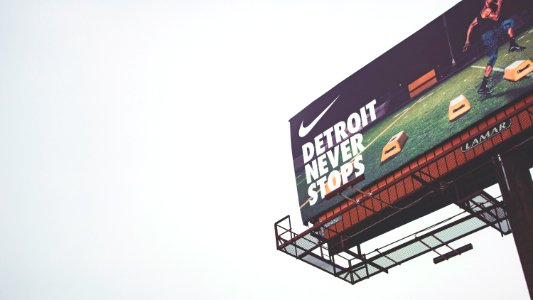 Detroit, Billboard, Nike photo