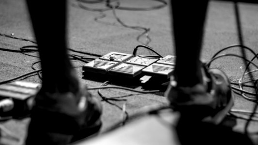 Music, Guitar pedals, Perspective photo