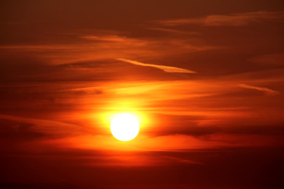 Setting sun afterglow sky
