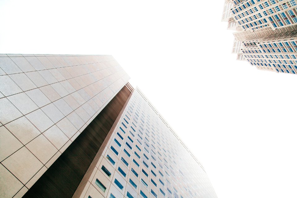architectural photography of white building