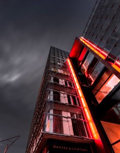 low angle photo of buildings