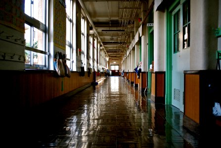 empty building hallway photo