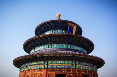 low-angle photography of 3-tier pagoda photo