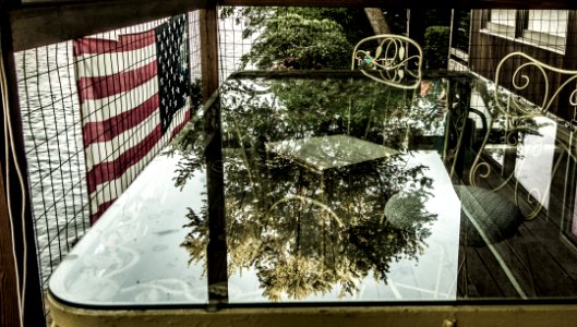 Reflection, Glass, Chairs