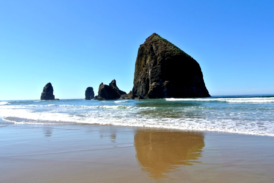 Haystack rock, United states photo