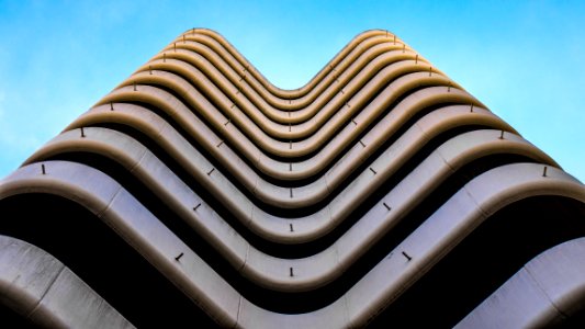 bottom view of building