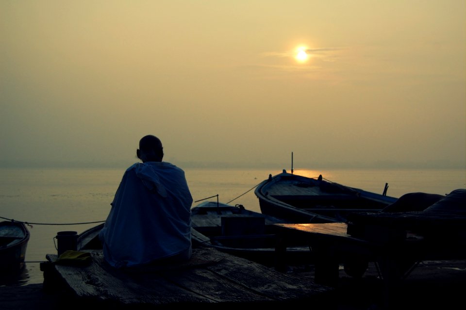Varanasi, India, Meditation photo