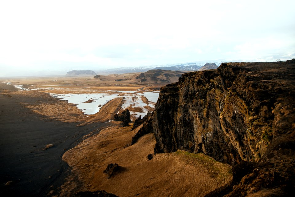 aerial view of mountain photo