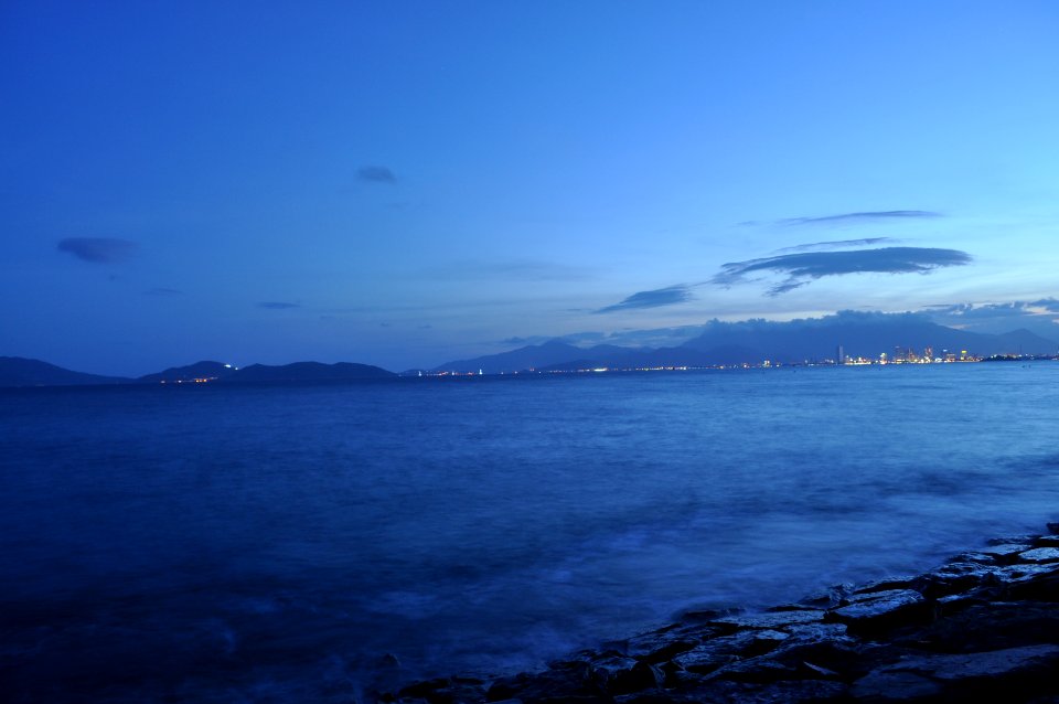 Resort, Sunset, Night sky