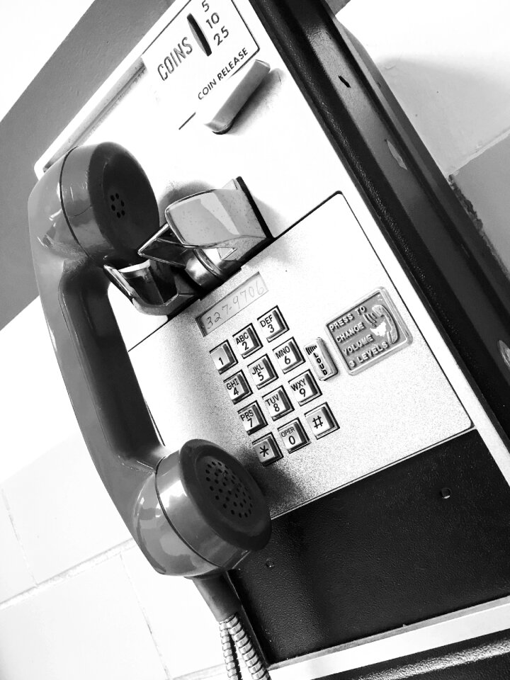 Telephone booth gray phone gray telephone