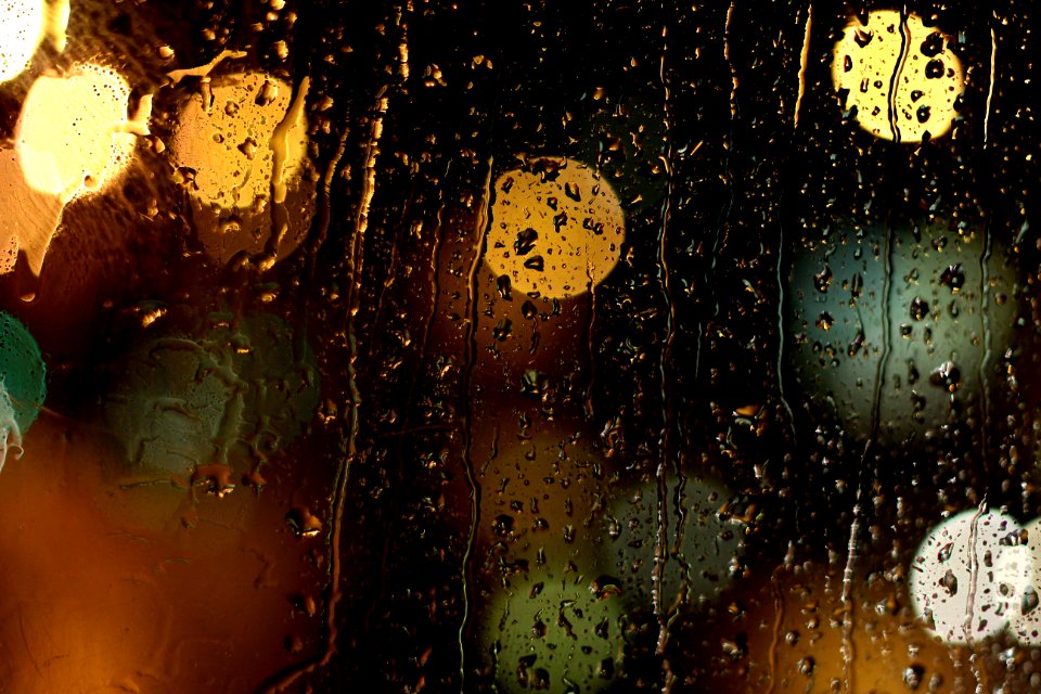 Water, Droplets, Window