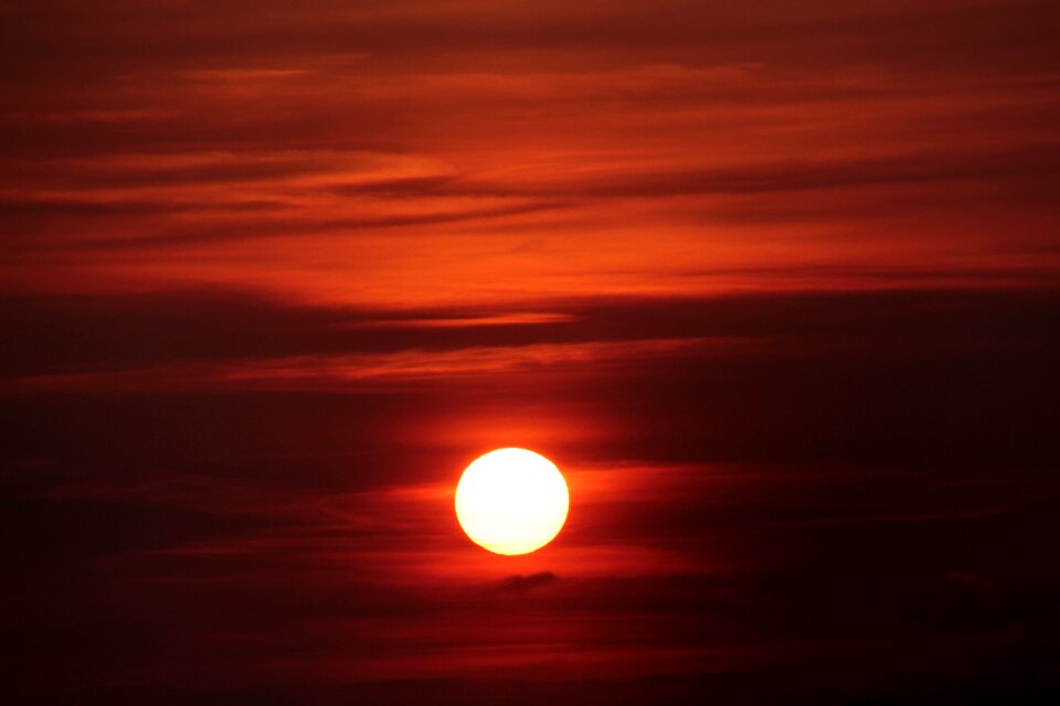 Setting sun afterglow sky