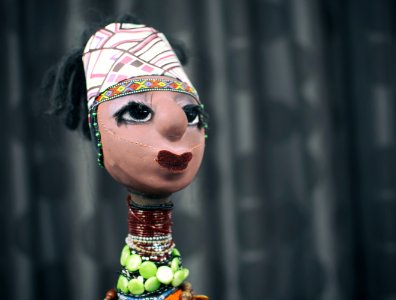 African puppet, Puppet, Portrait