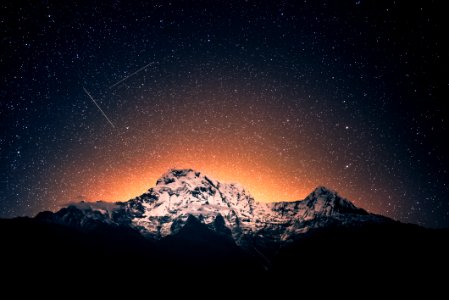 photo of mountains and sky