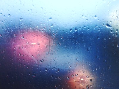 Glass, Blur, Rain