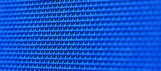 Close up fabric blue photo