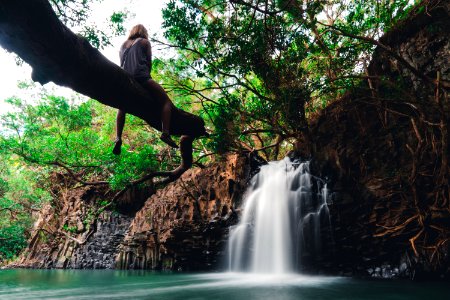 Twin falls maui waterfall, United states, Adventure photo