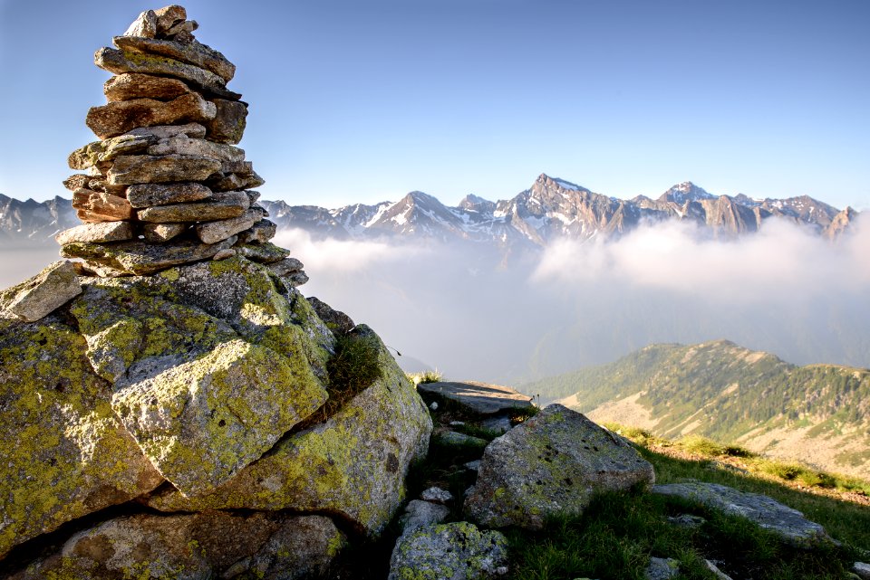 rock formation on mountain photo