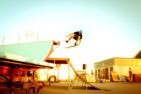 man performing skateboard photo