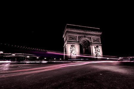 time-lapse photography of Arc de Triomphe, Paris France photo