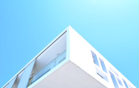 white painted building