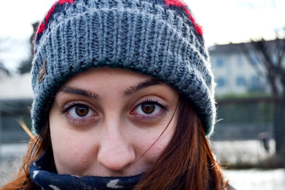 Winter, Girl, Eyes