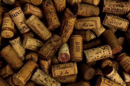 assorted printed cork stoppers photo