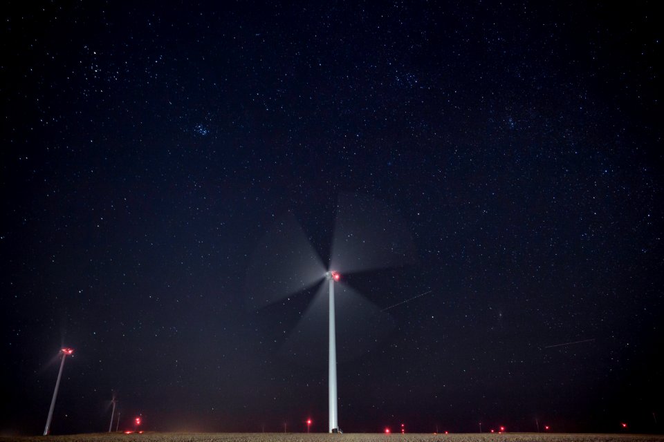 white tower under starry night