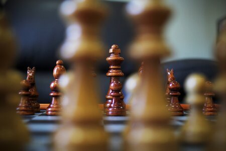 Chess battle strategy photo
