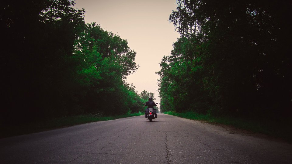 Motorcycle, Biker, Road photo