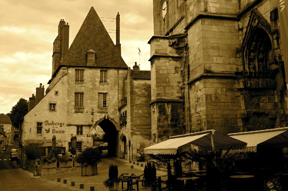 Architecture sepia charity on loire