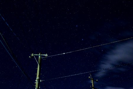 electric post under clear sky