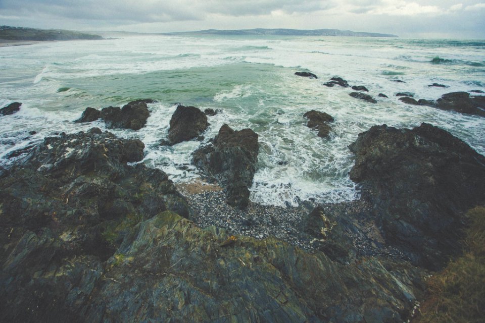Godrevy lighthouse, United kingdom, Stones