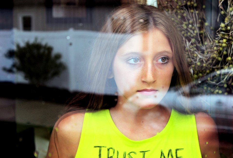 Reflection, Girl, Face
