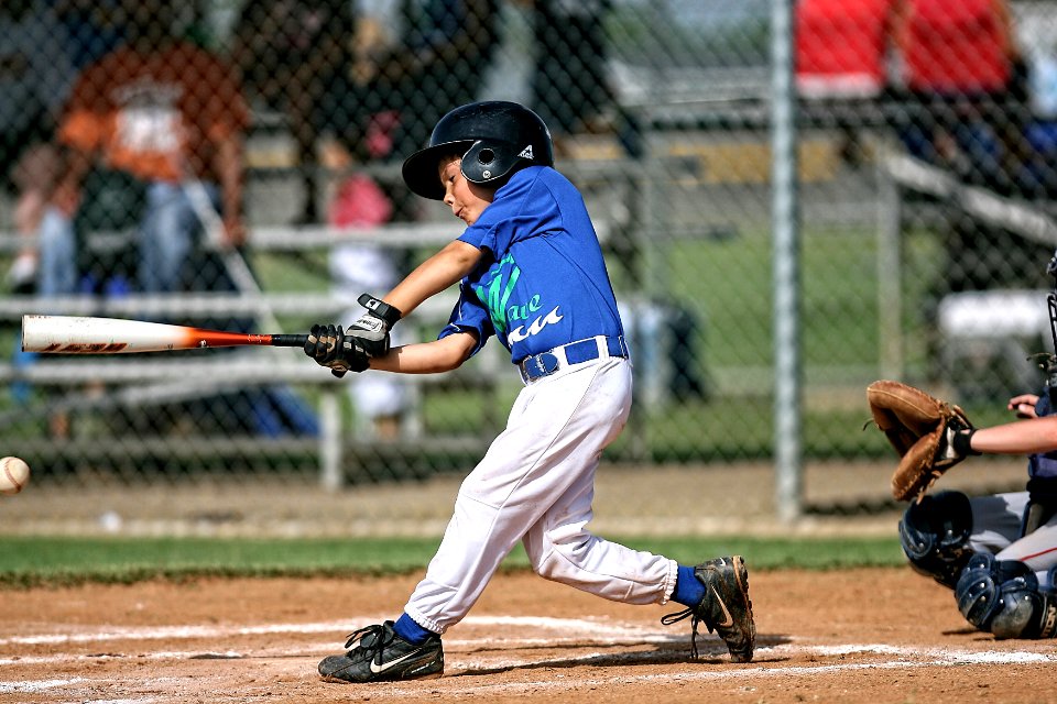boy playing baseball
