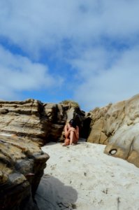 Rocks, Beach girl, Woman