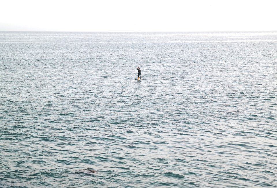 person on body of water