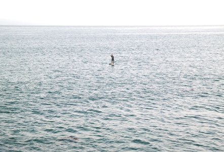person on body of water