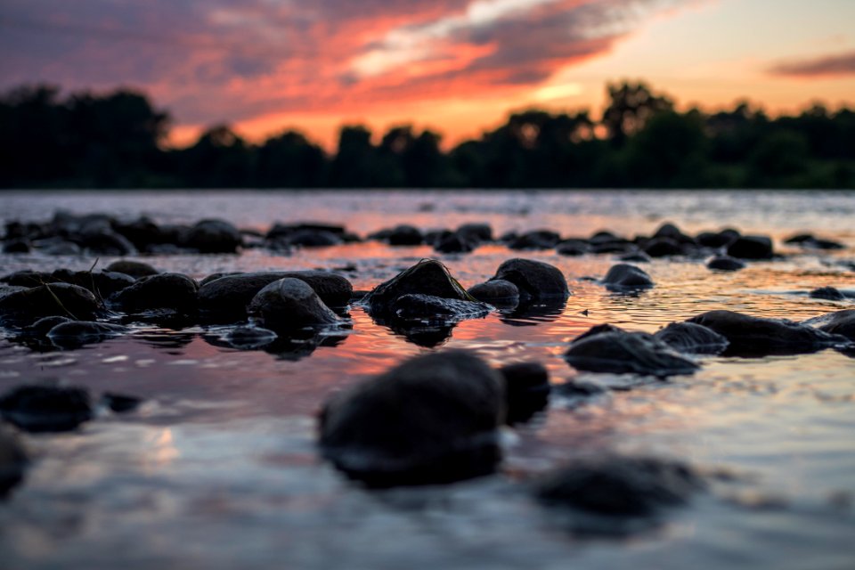 River, Canada, Sunset
