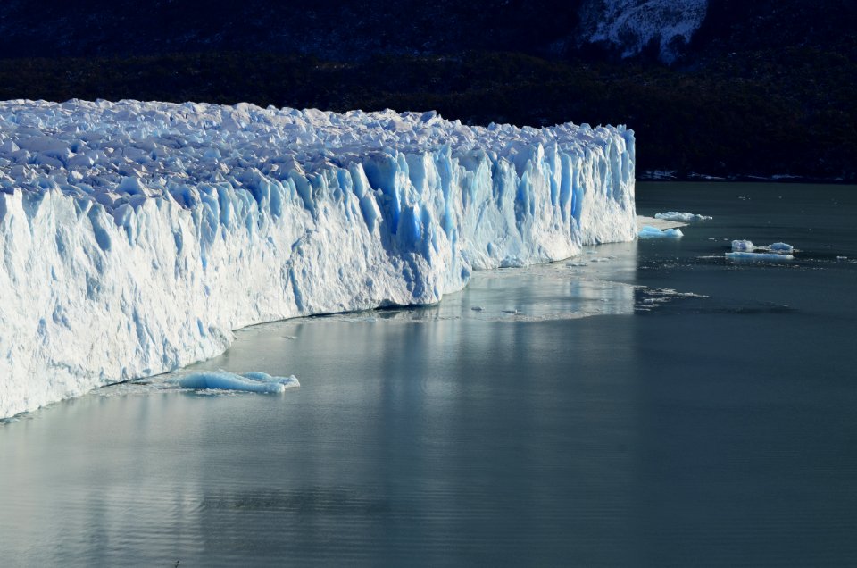 ice cliff near on body of water