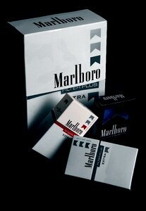 Smoking marlboro black smoke
