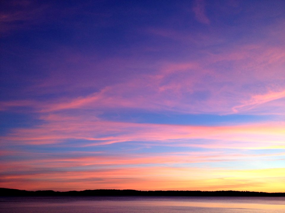 orange and blue sky during golden hour