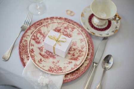Fine china formal table wedding photo