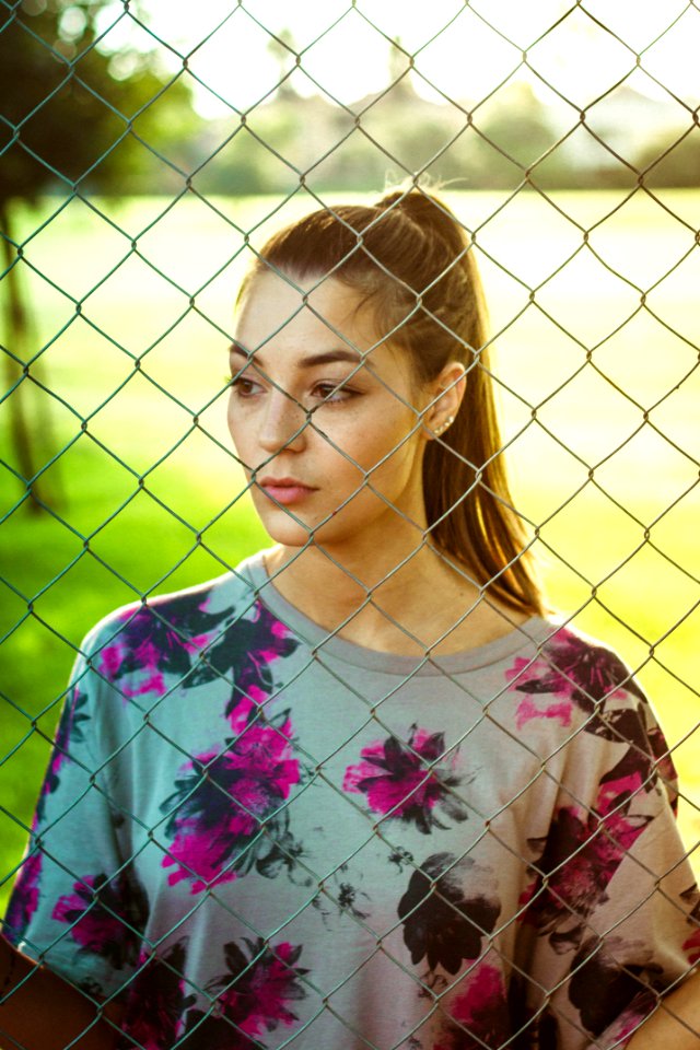 Fence, Woman, Girl