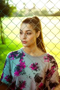 Fence, Woman, Girl photo