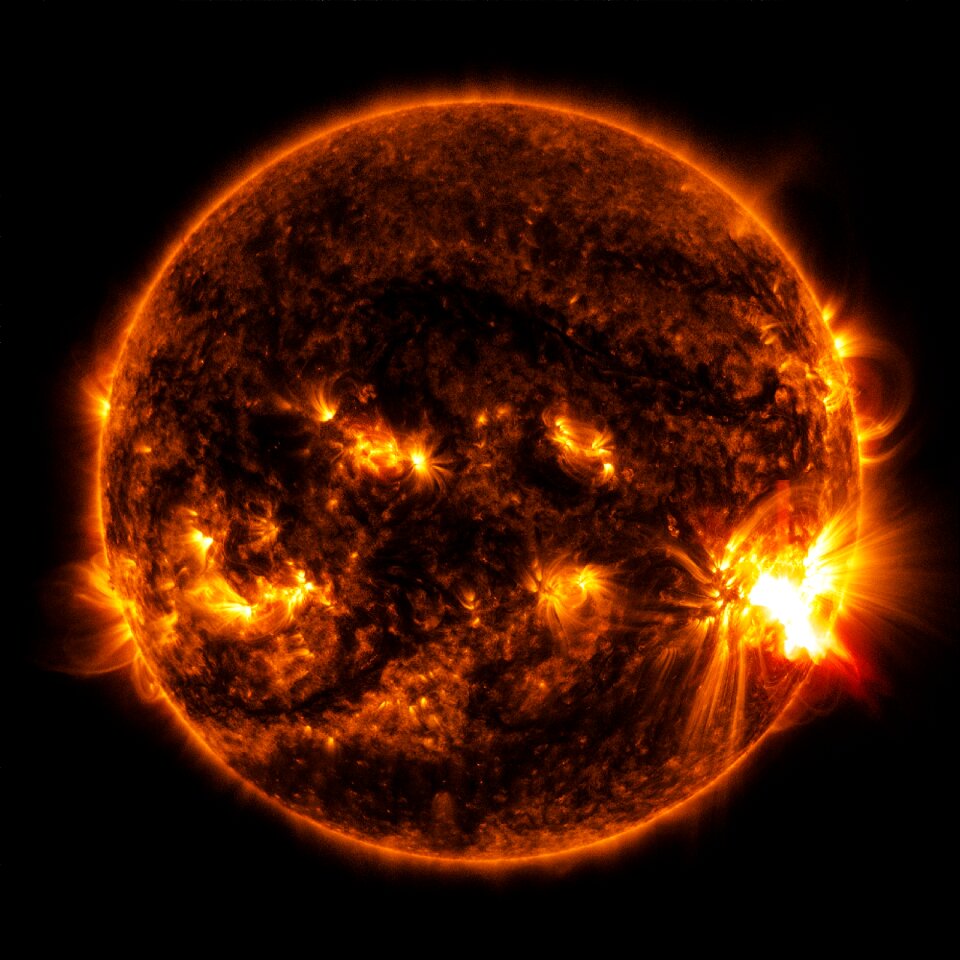 Energy fireball orange