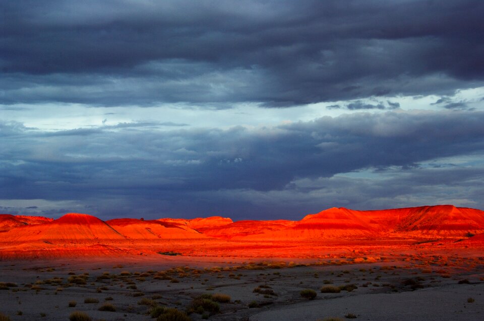 National park sunset rocks