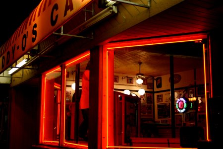 America, Night, Cafe